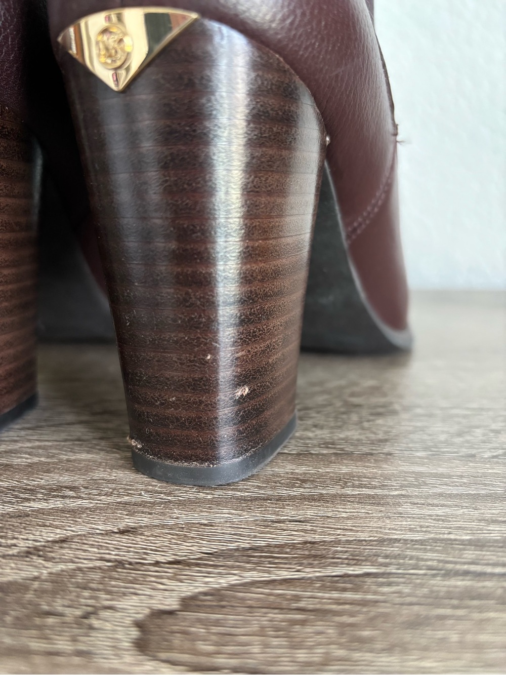 Michael Kors Women's Dark Brown Leather Block Heel Chelsea Boot - Picture 9 of 11